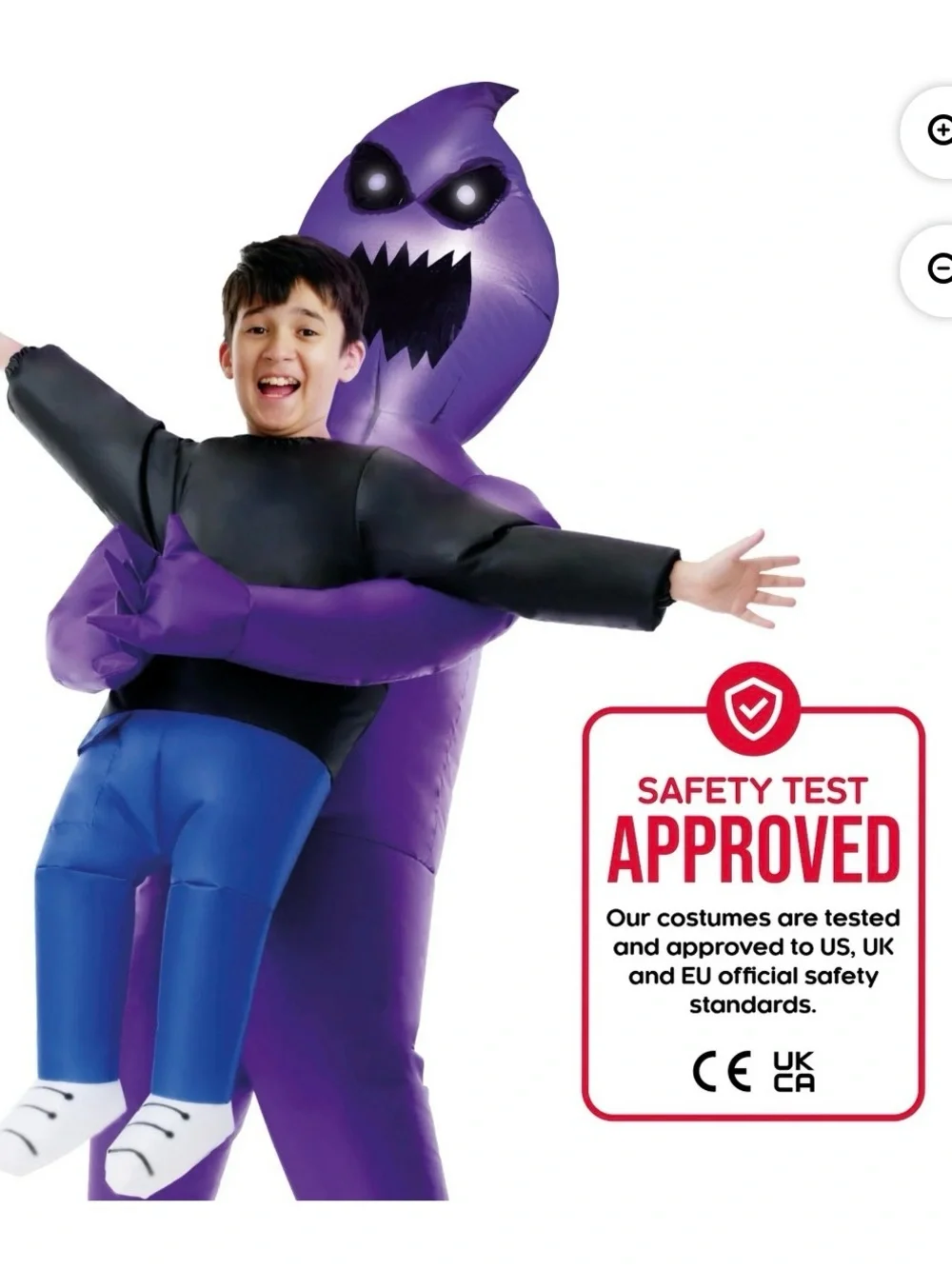 Kids Light-Up Purple Ghoul Pick-Me-Up Inflatable Costume